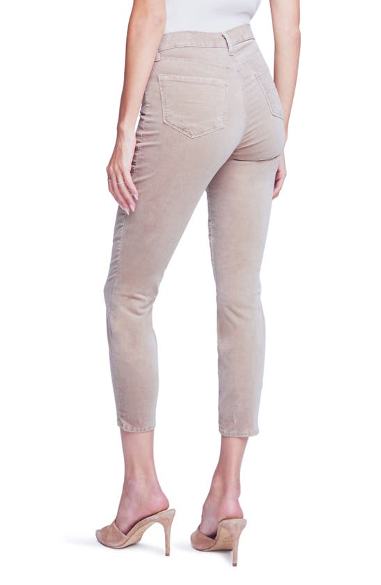 Shop L Agence L'agence Margot Velvet Crop Skinny Jeans In Dusk