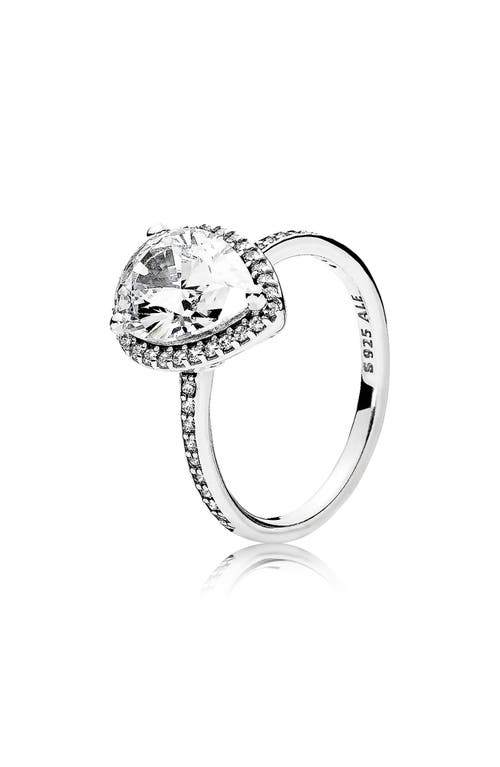 PANDORA Radiant Teardrop Ring in Clear at Nordstrom, Size 7