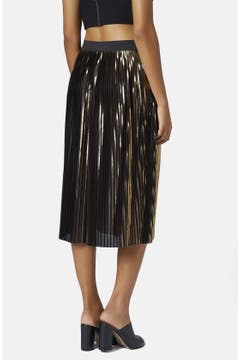Topshop Gold Foil Midi Skirt | Nordstrom