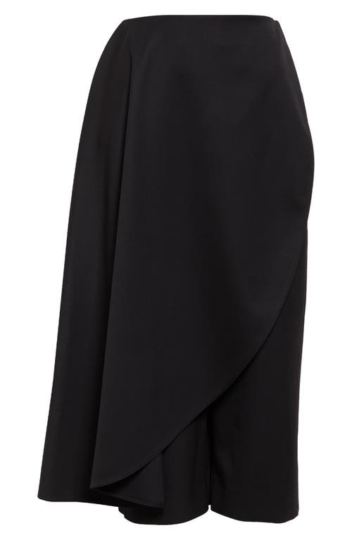 Shop Alaïa Asymmetric Skirt Trousers In Noir Alaia