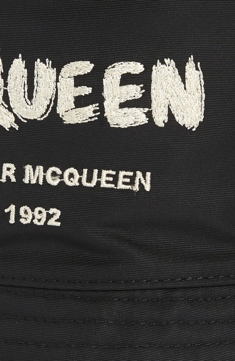 Alexander McQueen Graffiti Logo Bucket Hat, Alternate, color, 