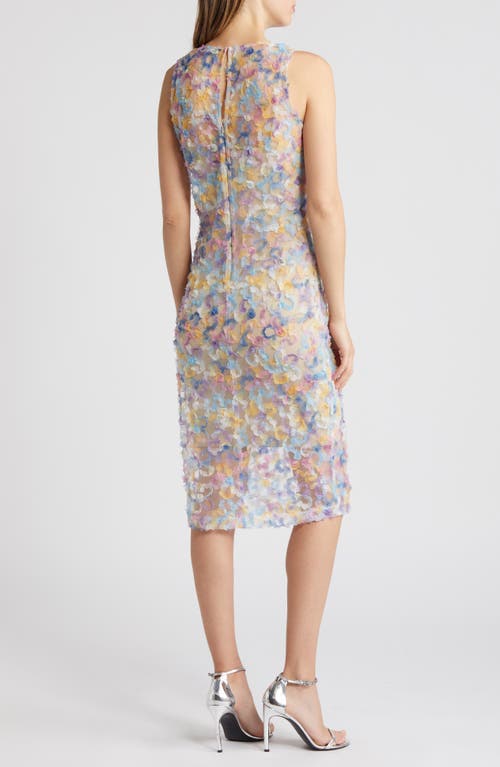 Shop Black Halo Maddie Floral Embellished Sheath Dress In Playful Pansy