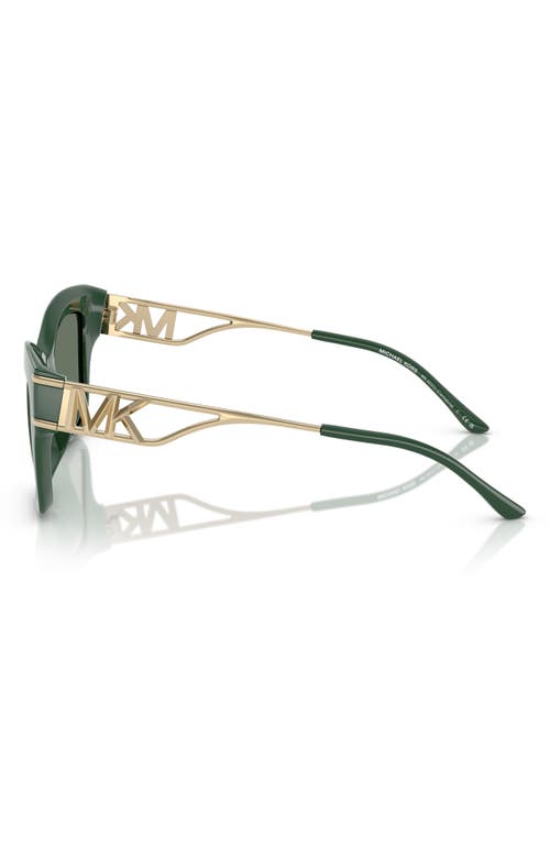 Shop Michael Kors 52mm Square Sunglasses In Green