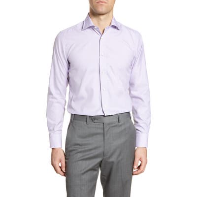 Canali Impeccabile Regular Fit Plaid Dress Shirt, Purple