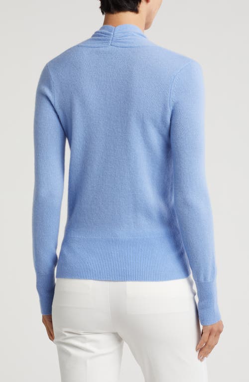Sofia Cashmere Cashmere Faux Wrap Sweater In Denim