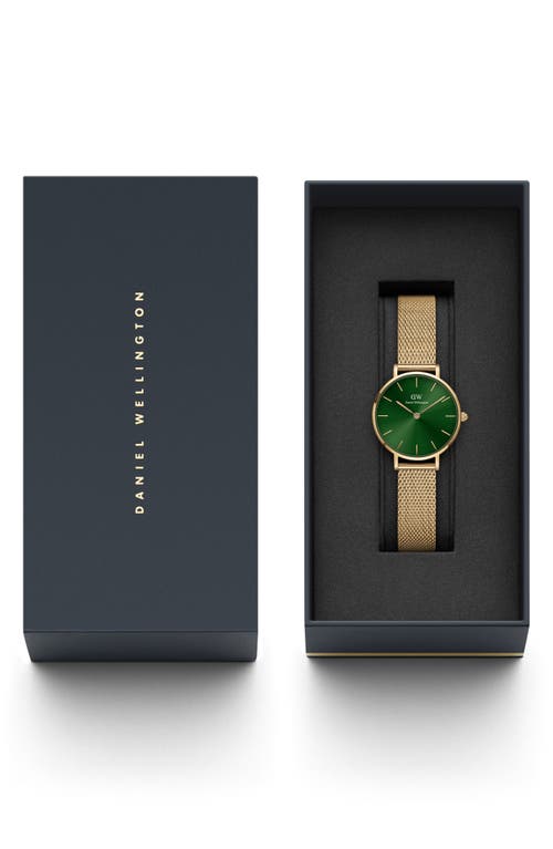 Daniel Wellington Petite Emerald 28mm In Gold/emerald