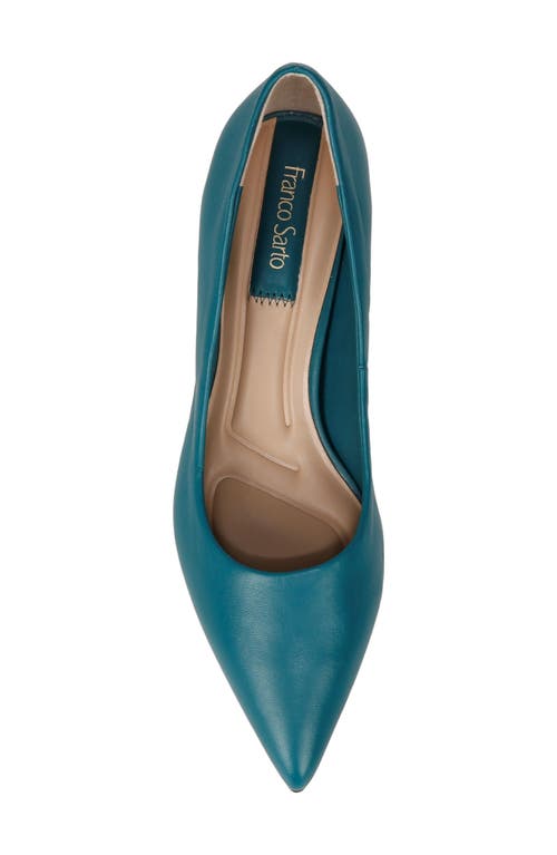 Shop Franco Sarto Racer Pointed Toe Pump In Dark Teal