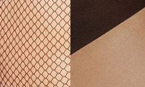 Memoi Assorted 2-pack Fishnet & Sheer Tights In Black
