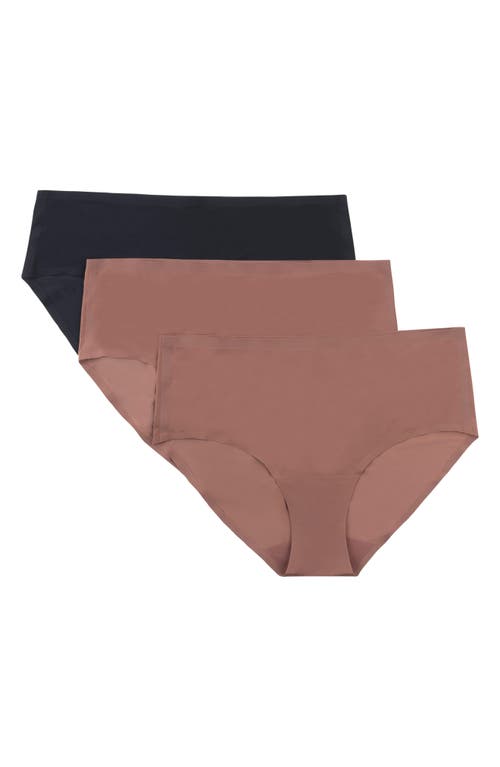 Uwila Warrior No Brainer Assorted 3-Pack Seamless Full Briefs 2 Toffee And 1 Tap Shoe Black at Nordstrom,