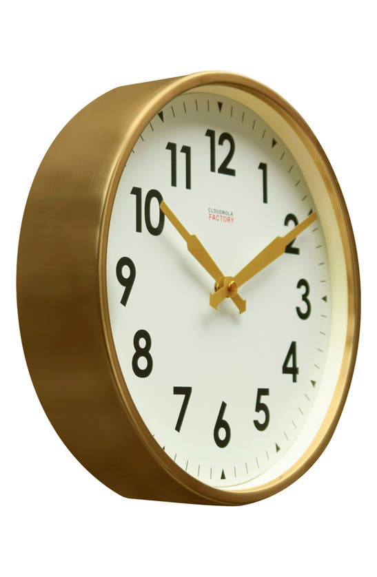 Shop Cloudnola Factory Wall Clock In Gold