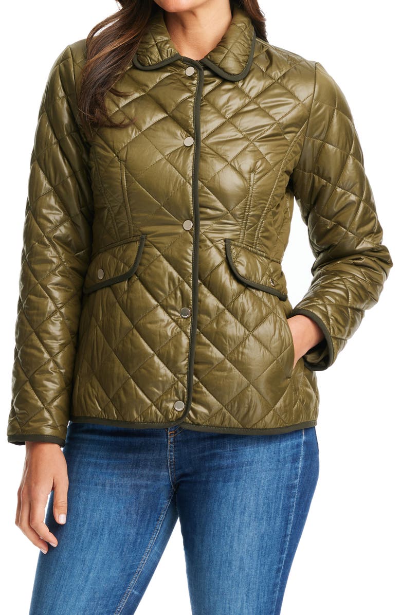 kate spade new york short quilted jacket | Nordstrom