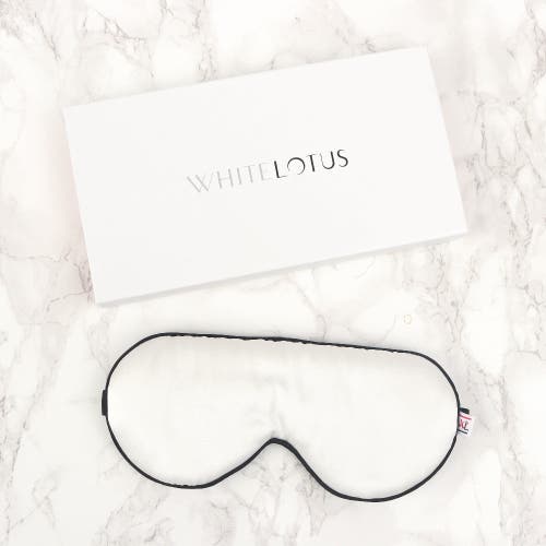 White Lotus Beauty Luxurious 100% Mulberry Silk Eye Mask In White
