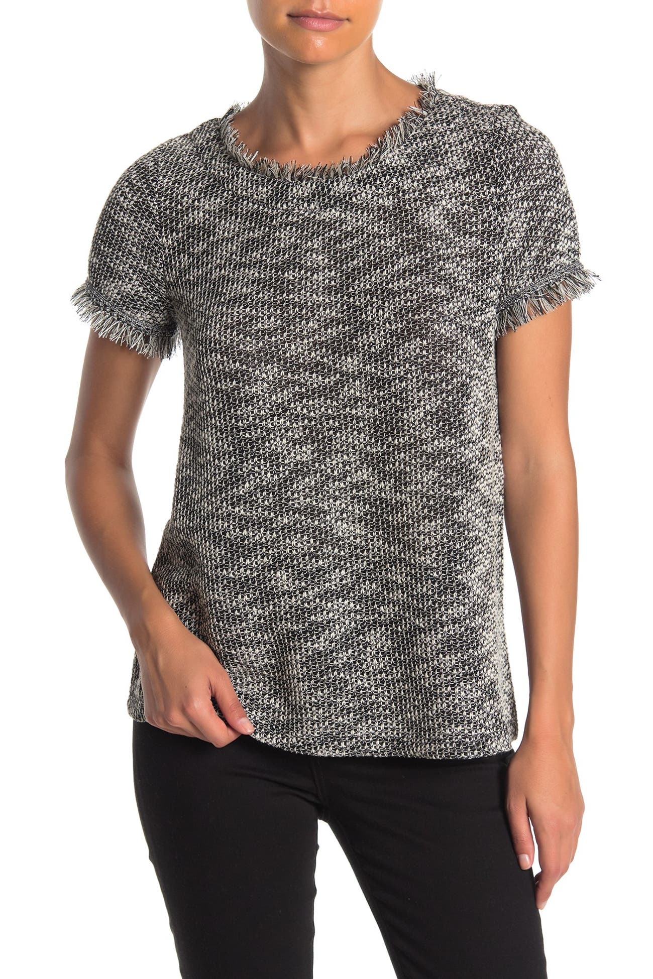Everleigh | Stretch Tweed Short Sleeve T-Shirt | Nordstrom Rack