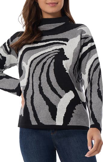 Jones New York Metallic Jacquard Sweater Nordstrom