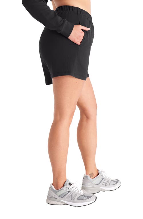 The Standard Stitch The Sweat Short In Vintage Black