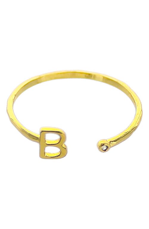 Initial Ring in Gold-B