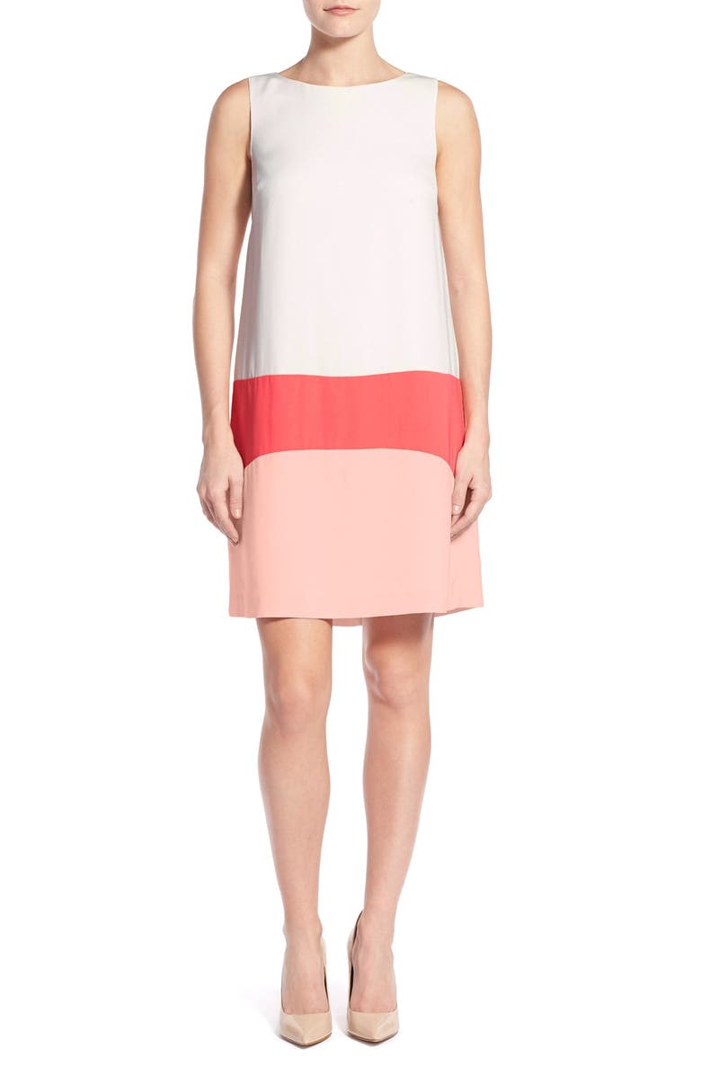 Halogen® Colorblock Shift Dress (Regular & Petite) | Nordstrom