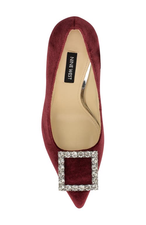 Shop Nine West Franny Pointed Toe Pump In Dark Red