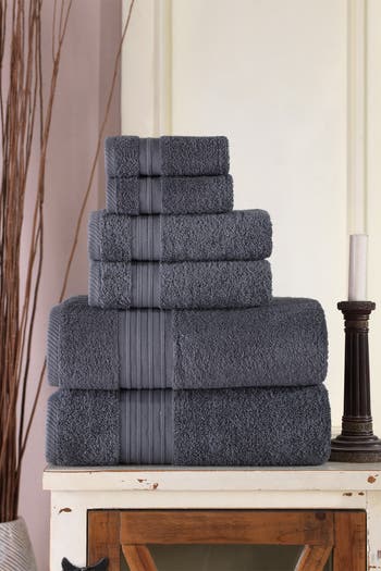 Enchante Home Unique 6-Piece Turkish Cotton Towel Set - Bath 27 x