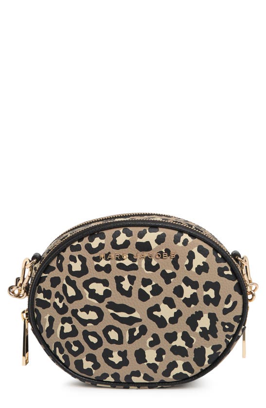 Leather Oval Crossbody In Leopard Print