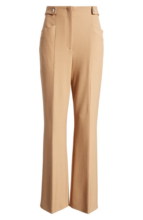 Shop Hugo Boss Boss Tupera Hollywood Waist Flare Pants In Iconic Camel