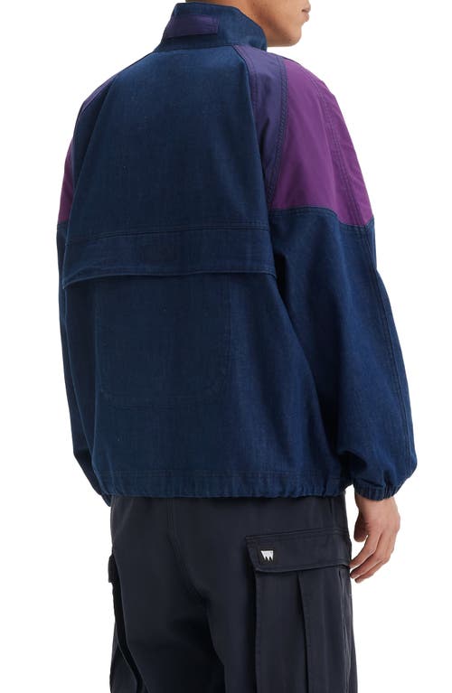 Shop Levi's Skate Sport Half Zip Jacket In Skate Blue Wine