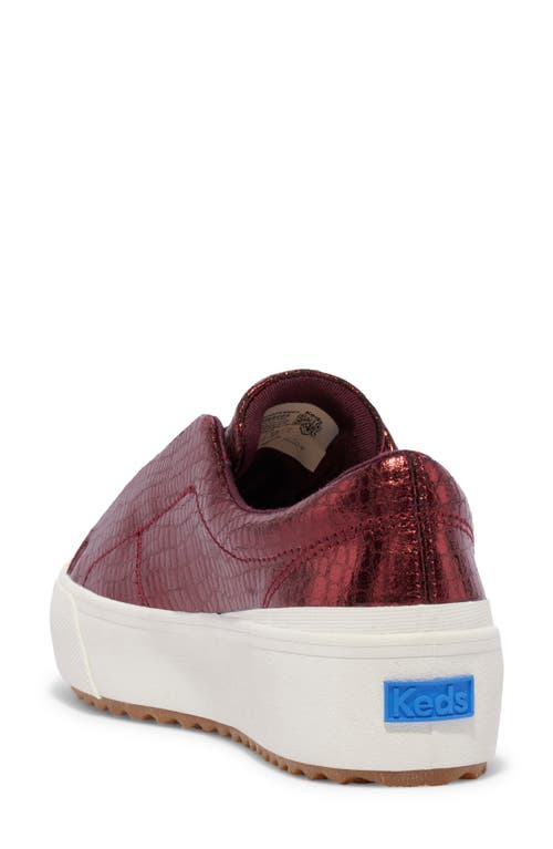 Keds ® Remi Platform Sneaker In Burgundy Leather
