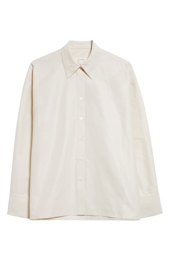 Shop Gia Studios Recycled Polyester Taffeta Button-up Shirt In Ivory