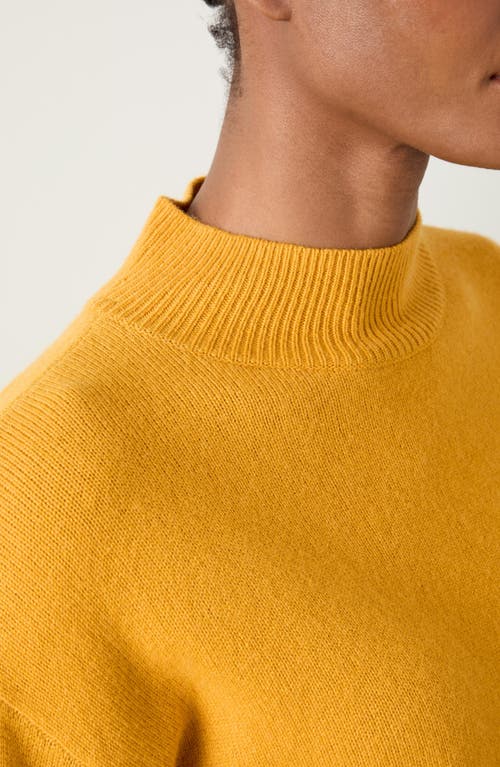 Shop Lk Bennett Zoe Mock Neck Sweater In Gold