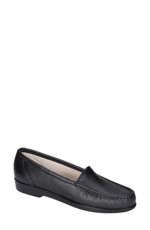 Simplify Nubuck Leather Loafer in Black