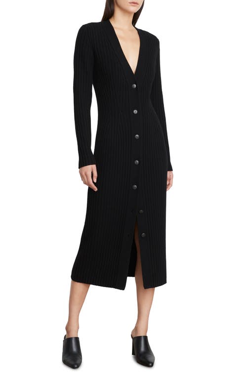 Vince Long Sleeve Cashmere Sweater Dress in Black