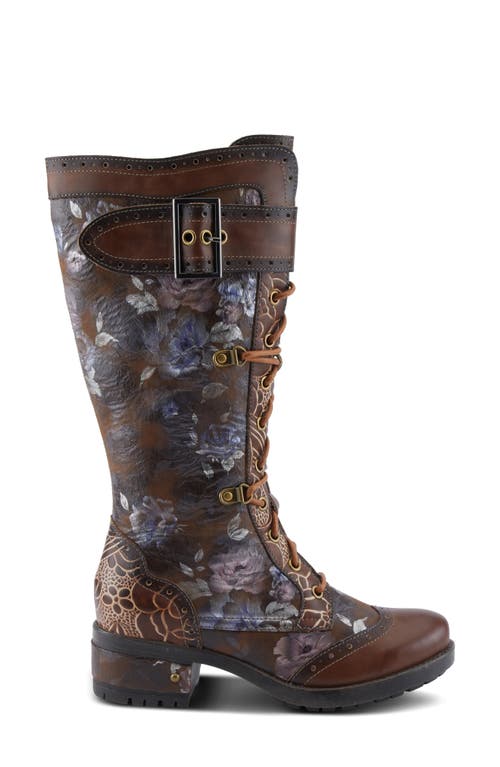 L'artiste By Spring Step Kisha Boss Boot In Brown Multi