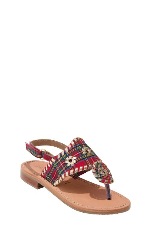 Jack Rogers Kids' Jacks Sandal Red Tartan/Platinum at Nordstrom