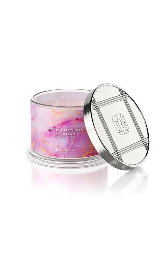 Shop Homeworx By Slatkin & Co. Pink Country Garden Scented 3-wick Jar Candle