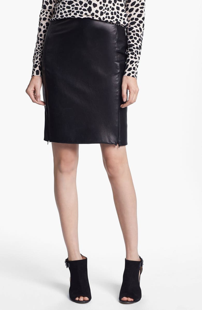 Diane von Furstenberg 'Rita 2' Leather Pencil Skirt | Nordstrom