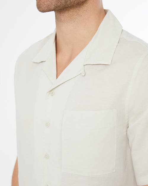 Shop Onia Air Linen Convertible Vacation Shirt In Stone