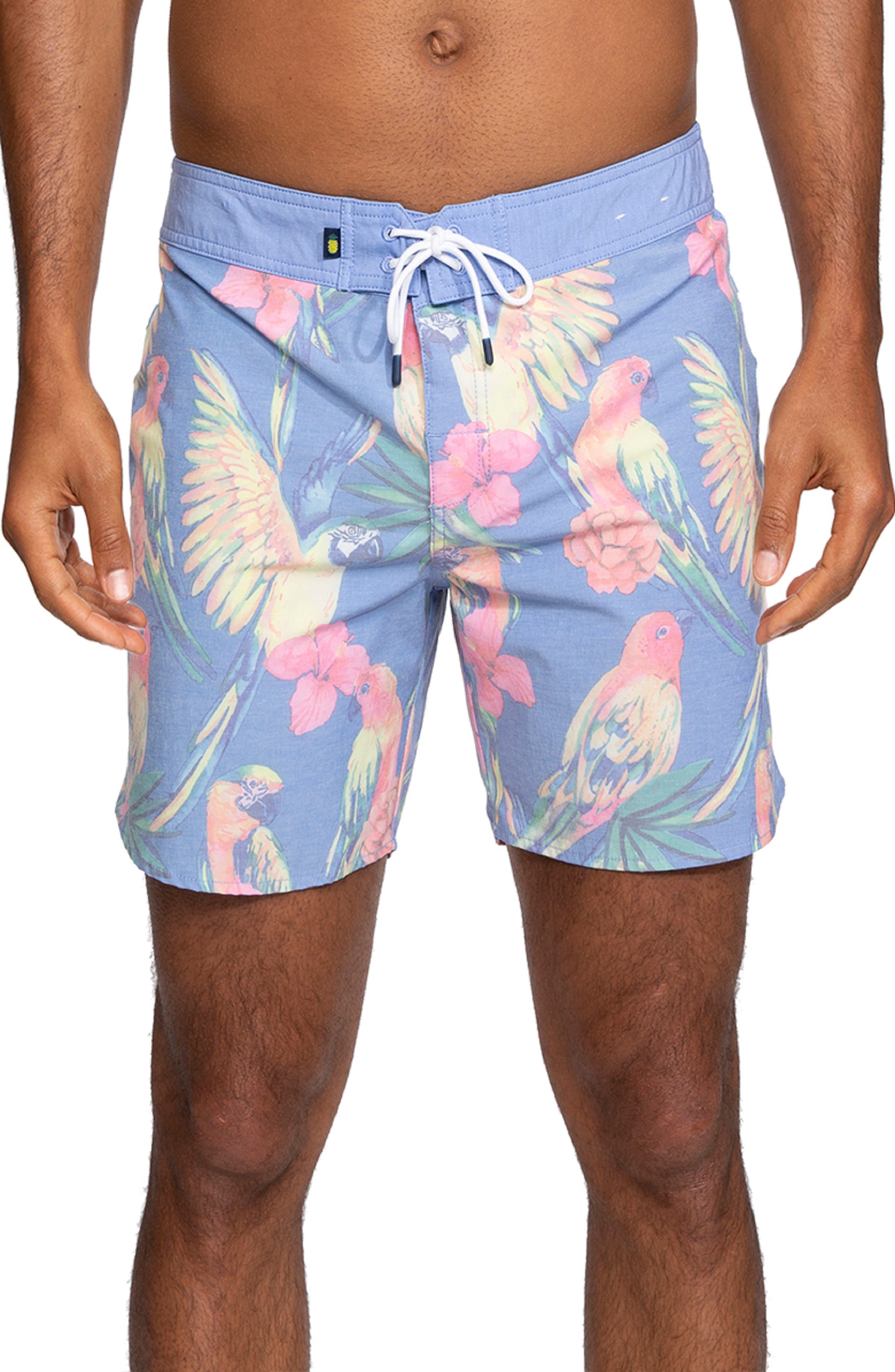 Chubbies The Pajaros Board Shorts, Purple
