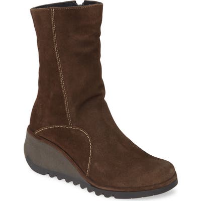 Fly London Nort Wedge Boot - Brown