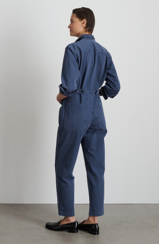 Shop Alex Mill Standard Cotton Jumpsuit In Slate Blue