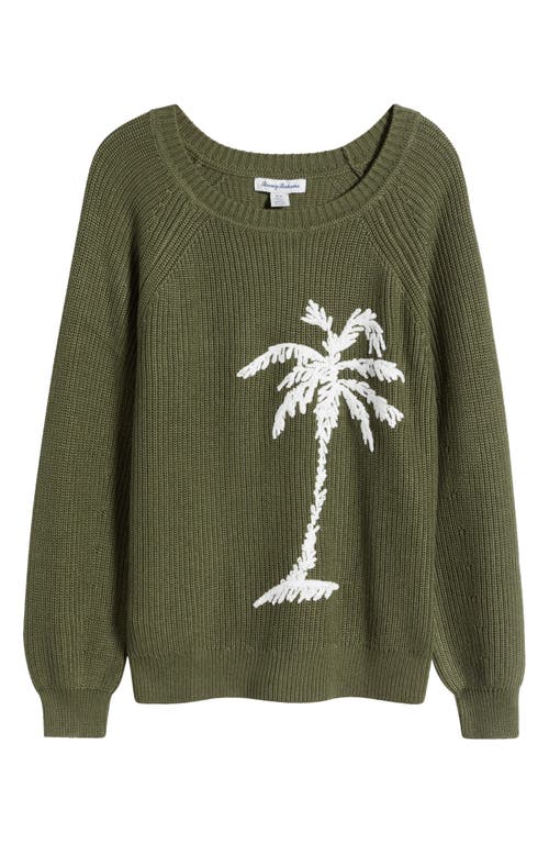 Shop Tommy Bahama Breezy Palm Crewneck Sweater In Palm Verde