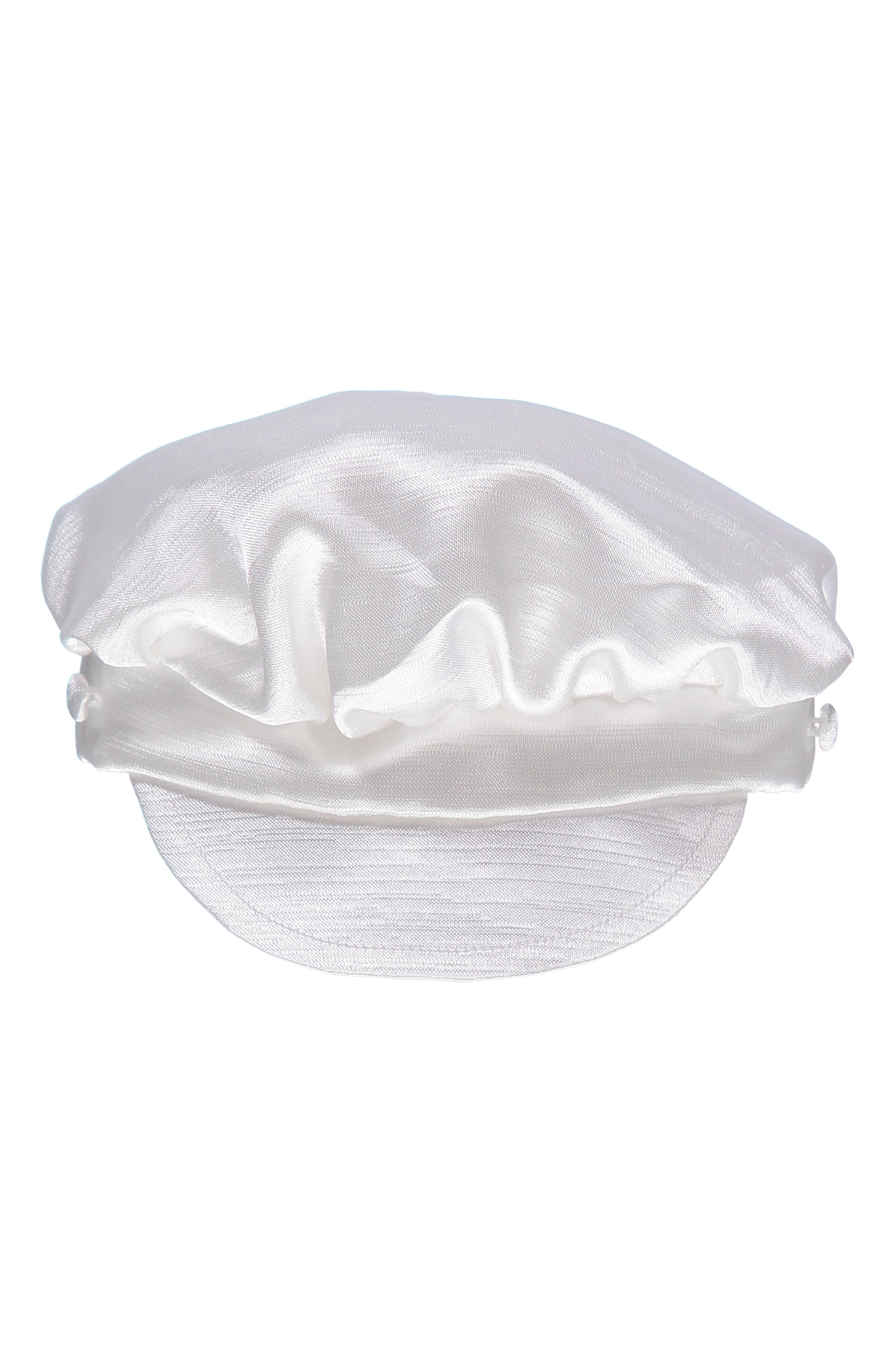 Carriage Boutique Elegant Christening Romper & Newsboy Cap Set Nordstrom