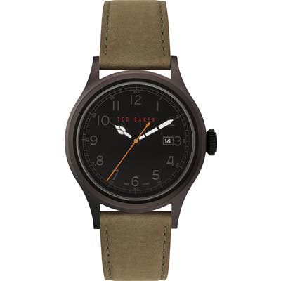 Ted Baker London Lngisla Leather Strap Watch, 42Mm