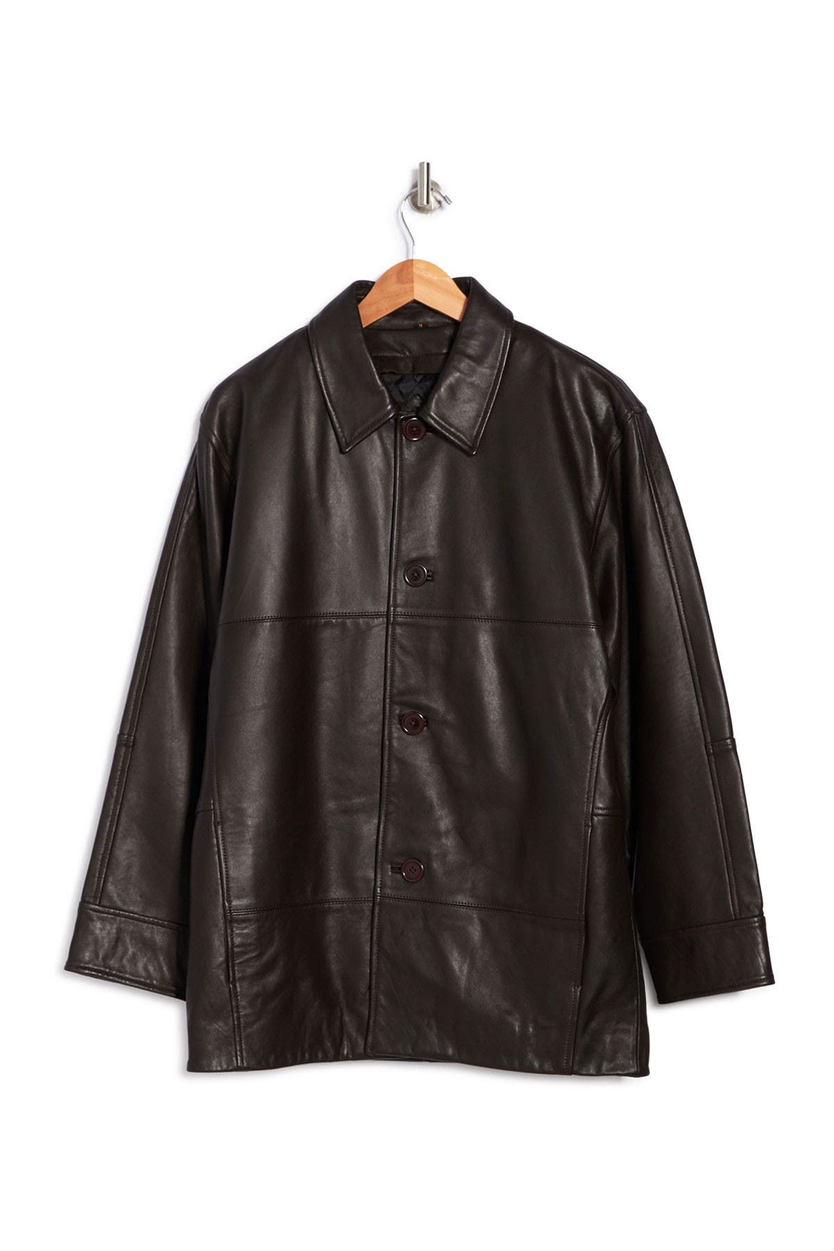 Missani Le Collezioni Field Leather Jacket In Brown