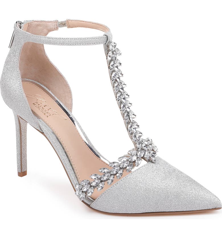 Jewel Badgley Mischka Meena Crystal Embellished T-Strap Pump (Women ...