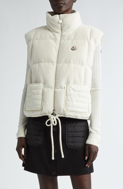 Moncler white vest best sale