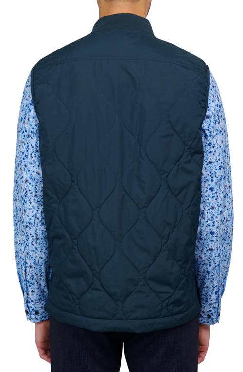 Shop Brooklyn Brigade Solid Quilted Puffer Vest In Navy