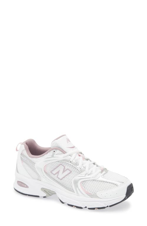 Shop New Balance Gender Inclusive 530 Sneaker In White/silver Metallic