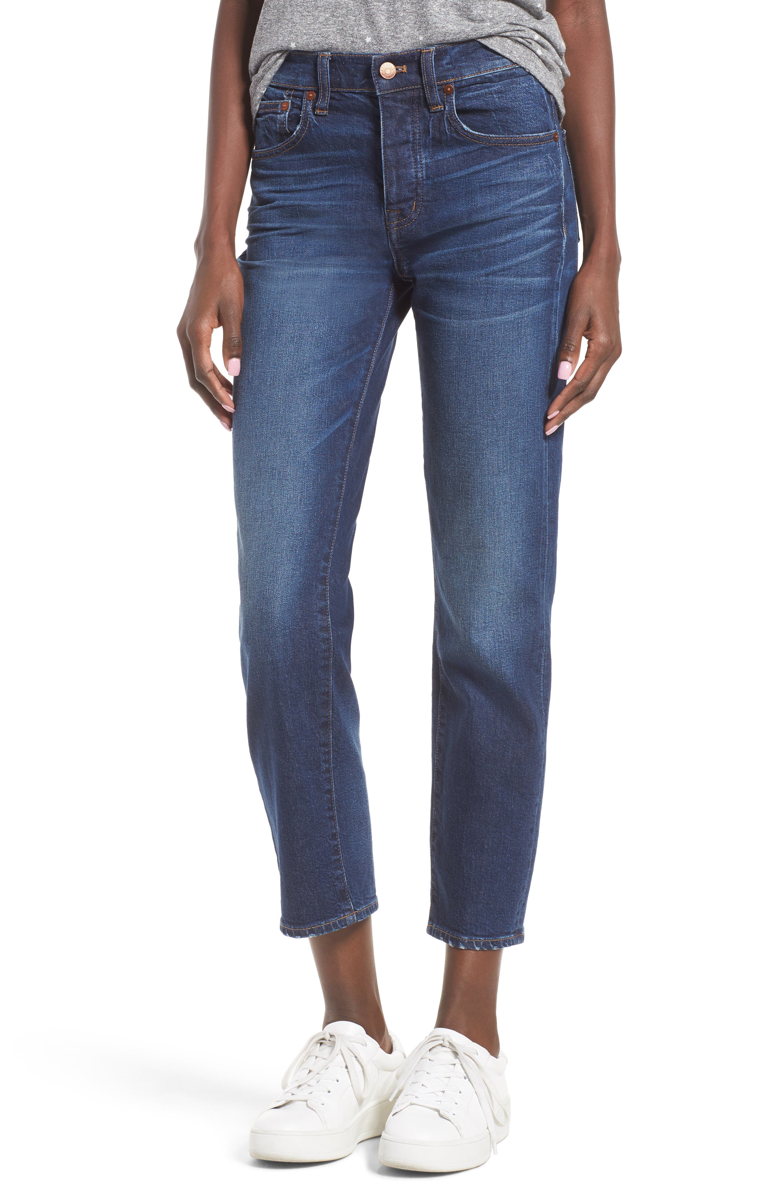 Madewell Cruiser Crop Straight Leg Jeans (Shane Wash) Nordstrom