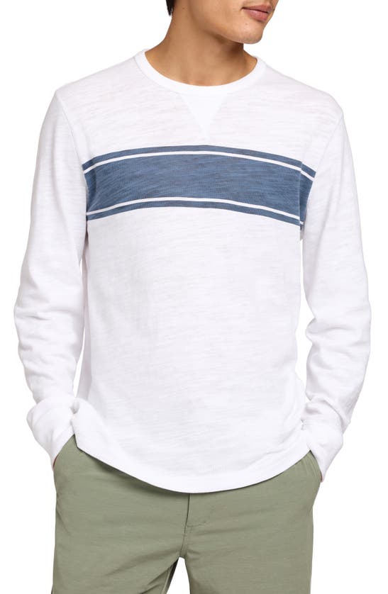 Shop Faherty Sunwashed Slub Organic Cotton Sweatshirt In White Surf