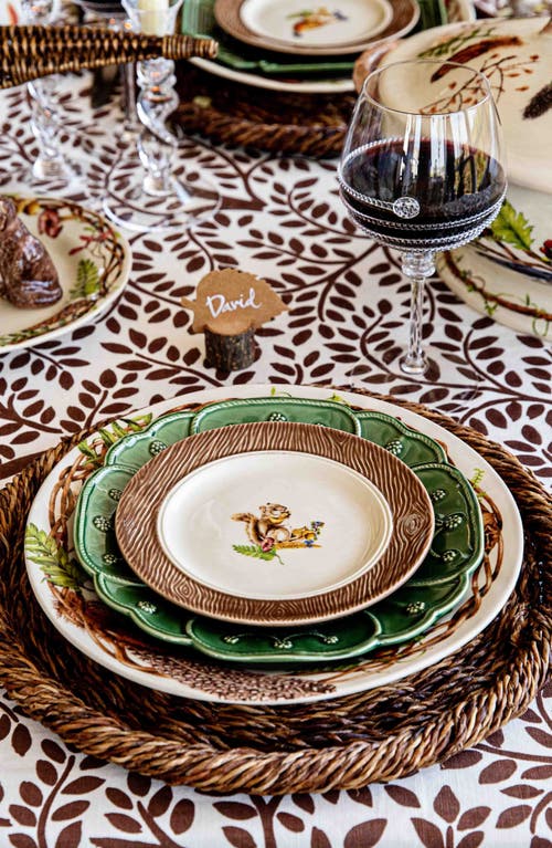 Juliska Forest Walk Four-piece Cocktail Plate Set In Walnut/cafe Au Lait